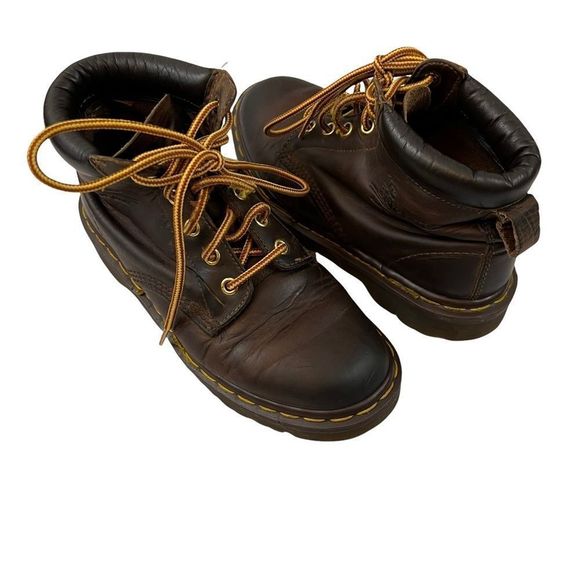Dr. Martens Shoes - Vintage Dr. Martens Brown Leather Boots Made in England UK5